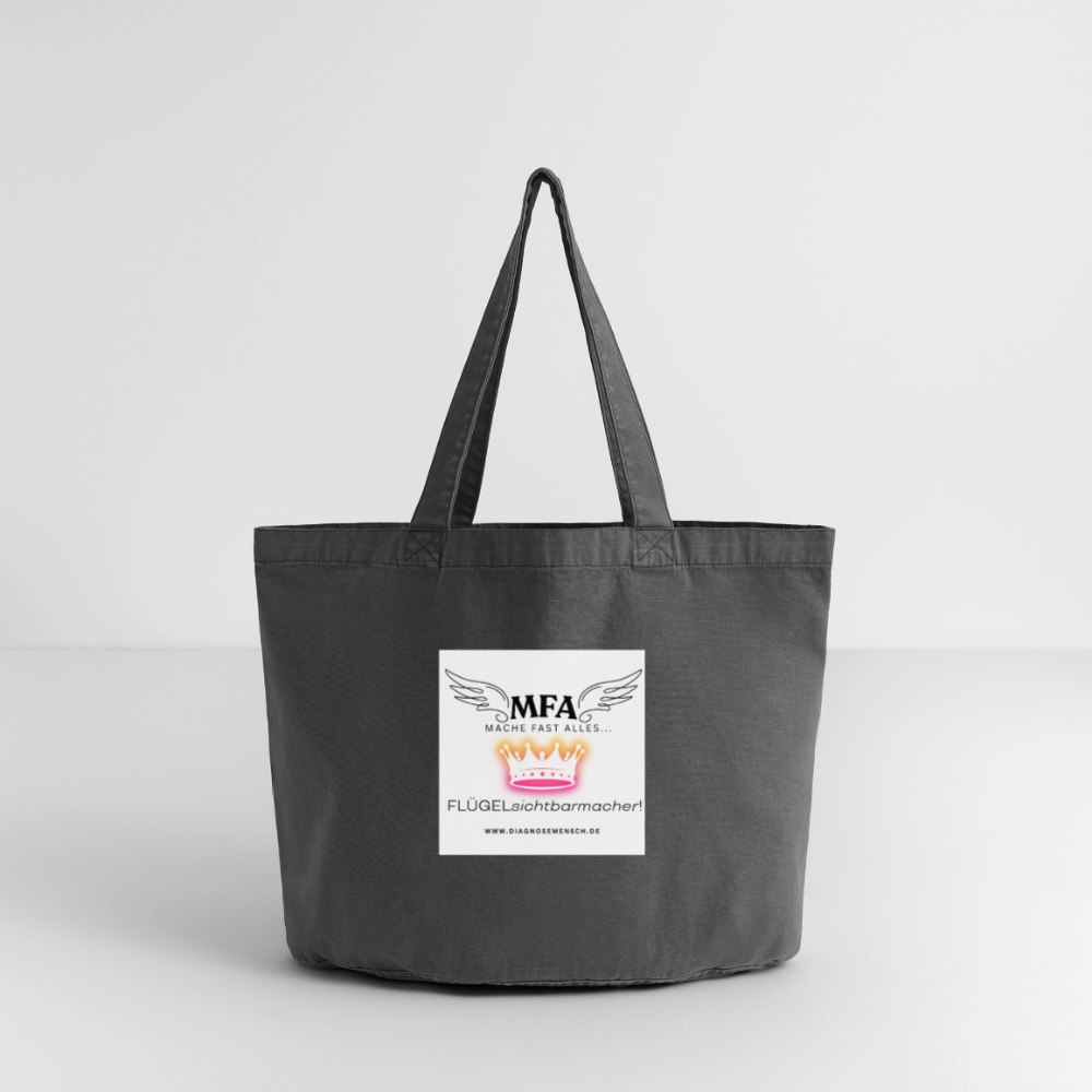 Vintage-Washed Shopper - Vintage Schwarz