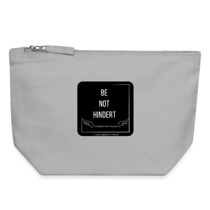 CANVAS Täschchen Größe M "BE NOT HINDERT" - FLÜGELsichtbarmacher - Grau meliert