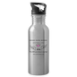 Trinkflasche mit integriertem Strohhalm "ZFA" - Best Buddy - Lightsilver