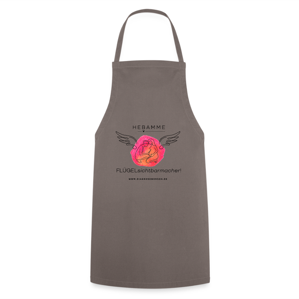 Kochschürze "Hebamme" - Best Buddy - Grau