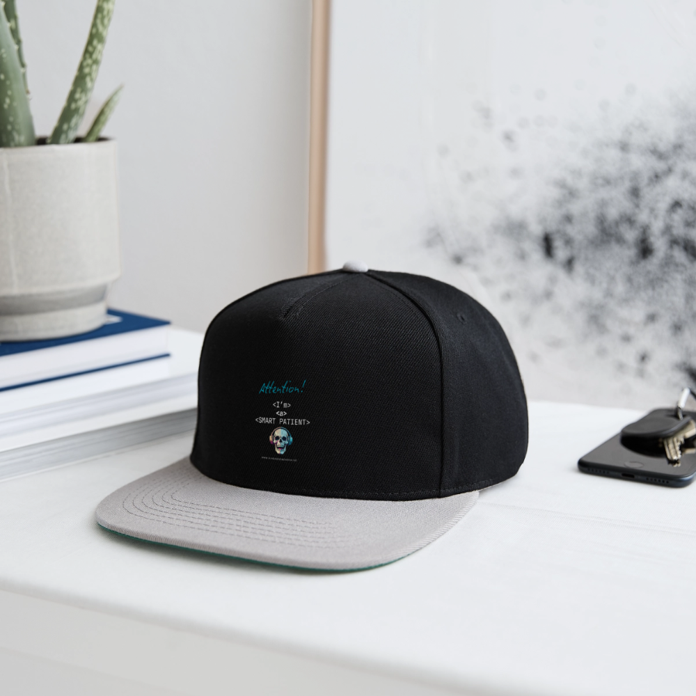 Snapback Cap "I'm a smart patient" - Bad Boy - Schwarz/Grau