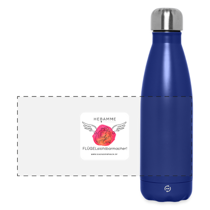 Thermosflasche 500 ml "Hebamme" - FLÜGELsichtbarmacher - Dunkelblau 