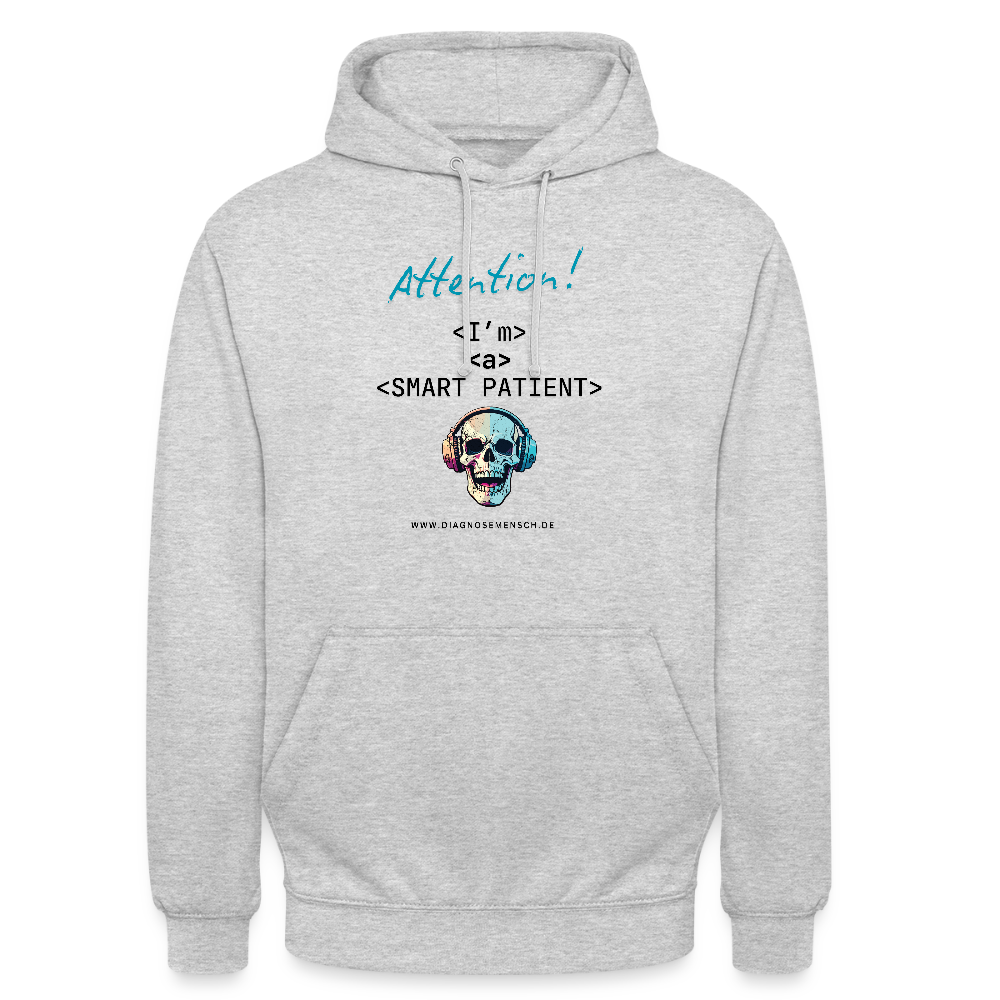 Unisex Hoodie "I'm a smart  patient" - Bad Boy - Hellgrau meliert