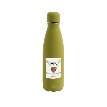 SOFT TOUCH Thermosflasche 500 ml "MFA LEO" - Best Buddy - Olivgrün 