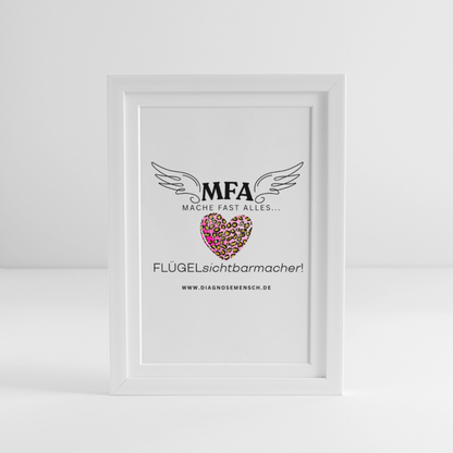 Gerahmtes Poster (27 × 37 cm) "MFA Leo" - Best Buddy - Weiß