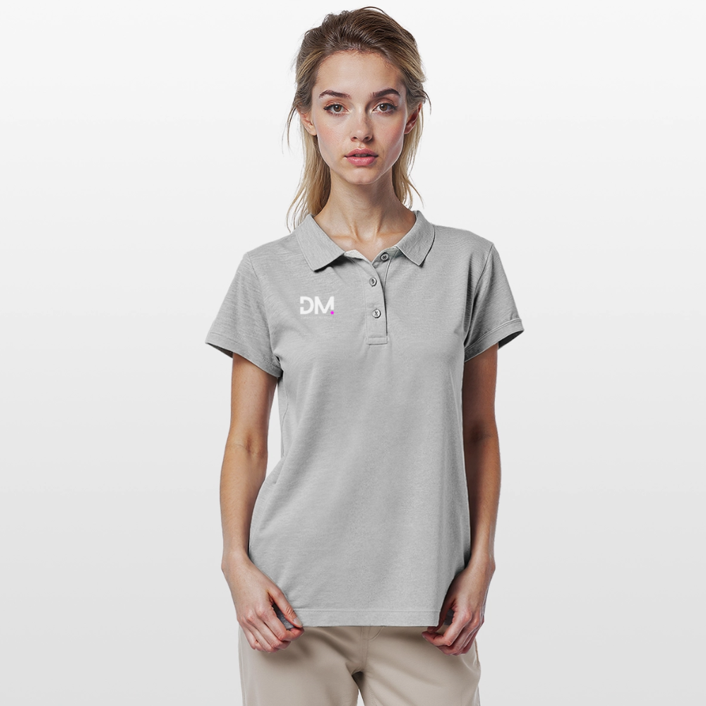Frauen Polo Shirt "Im a smart patient" - Bad Girl - Grau meliert