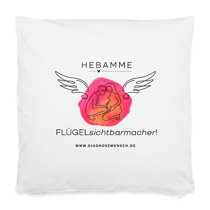 Kissenbezug 40 x 40 cm "Flügel Hebamme" - Best Buddy - Weiß
