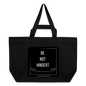 Recycelte Shopping Bag "BE NOT HINDERT" - FLÜGELsichtbarmacher - Schwarz
