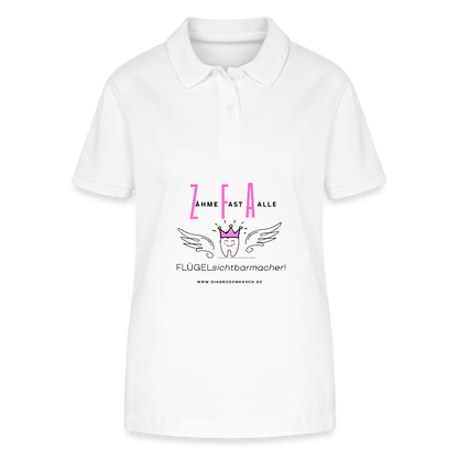 Frauen Bio-Poloshirt "ZFA" - Best Buddy - Weiß