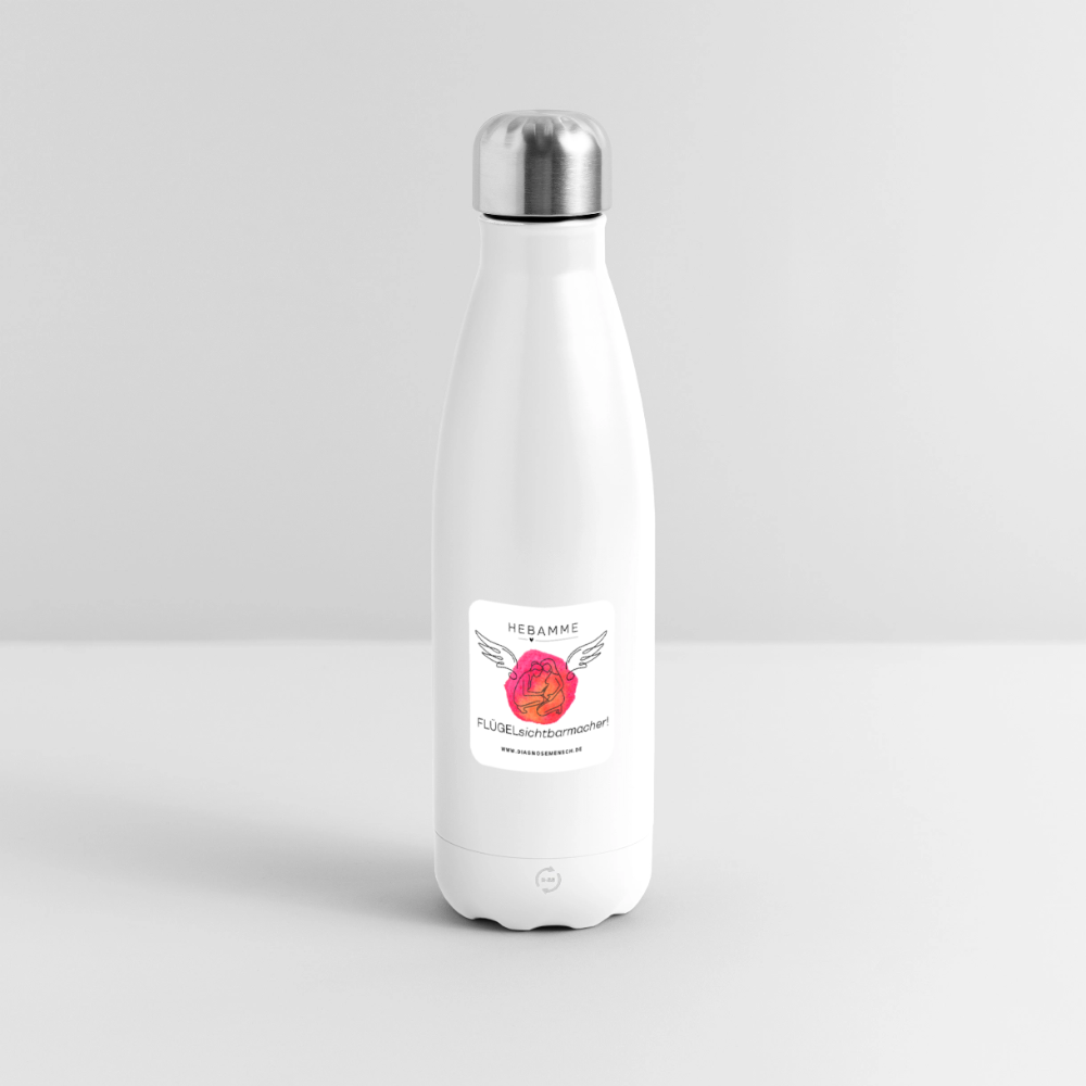Thermosflasche 500 ml "Hebamme" - FLÜGELsichtbarmacher - Weiß