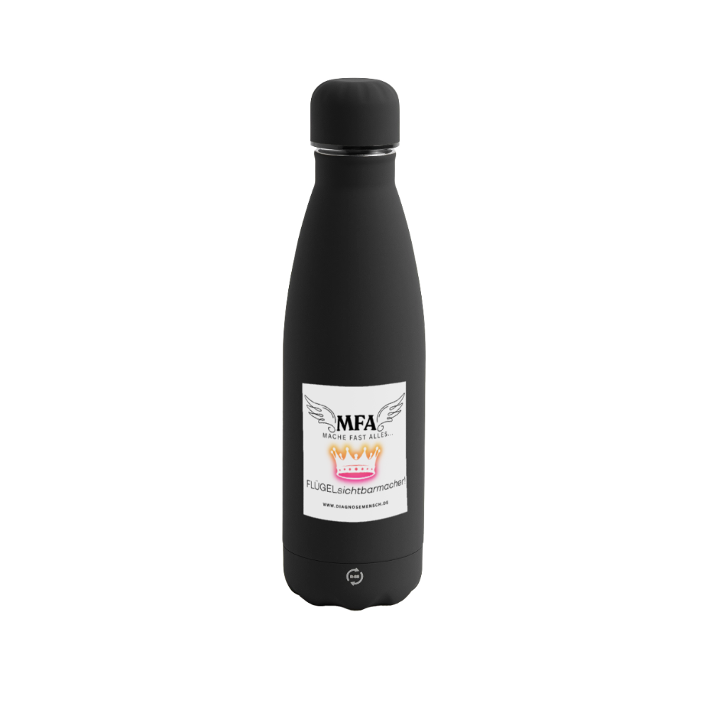SOFT TOUCH Thermosflasche 500 ml "MFA CROWN" - Best Buddy - Schwarz