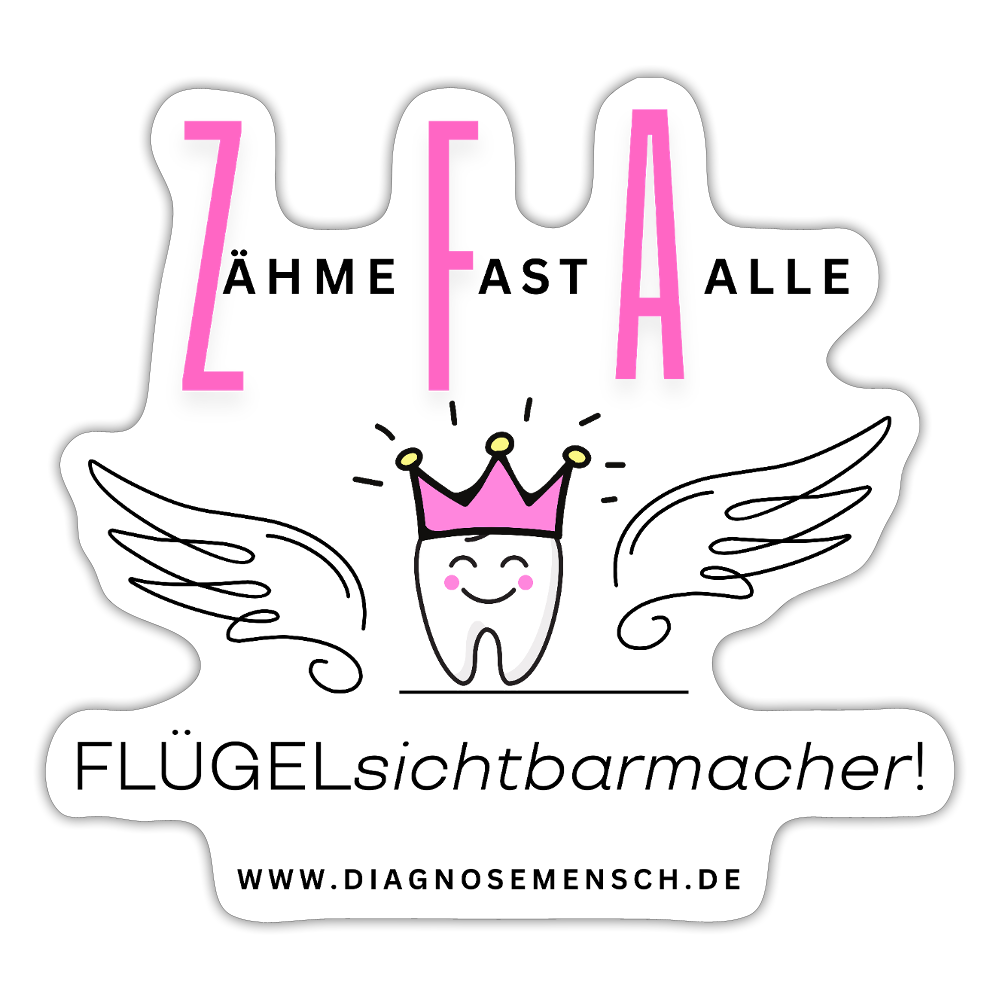 Sticker "ZFA"  - Best Buddy - Mattweiß