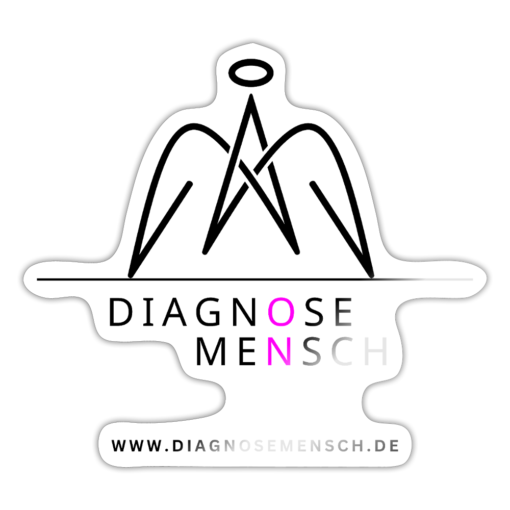 Sticker "Diagnose Mensch" - Weiß glänzend