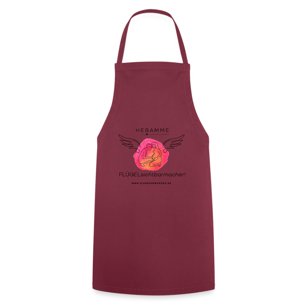 Kochschürze "Hebamme" - Best Buddy - Bordeaux