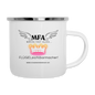 Emaille-Tasse "MFA CROWN" - Best Buddy - Weiß