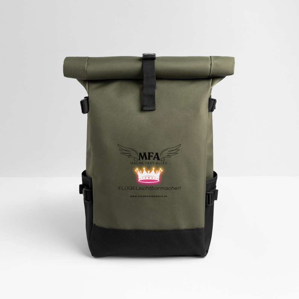 Rolltop Rucksack "MFA CROWN" - Best Buddy - Olive/Schwarz