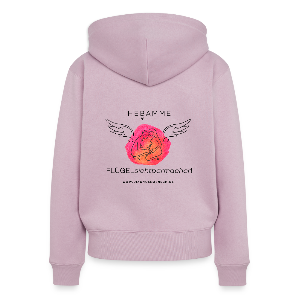 Frauen Premium Kapuzenjacke "Hebamme" - Best Buddy - Altrosa