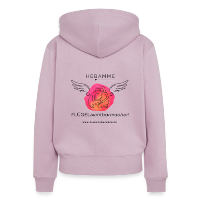 Frauen Premium Kapuzenjacke "Hebamme" - Best Buddy - Altrosa