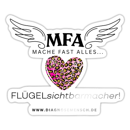 Sticker "MFA Leo" - Best Buddy - Weiß glänzend