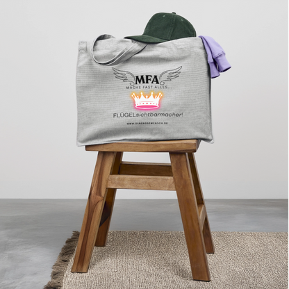 Shopping Bag recycelt XXL  "MFA CROWN" - Best Buddy - Grau meliert