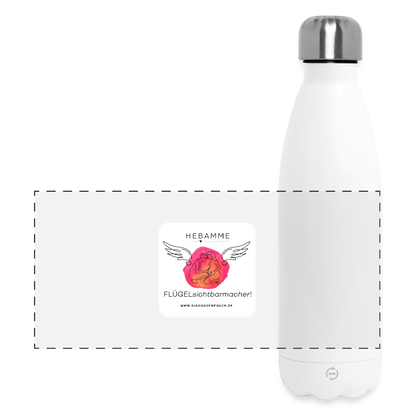 Thermosflasche 500 ml "Hebamme" - FLÜGELsichtbarmacher - Weiß
