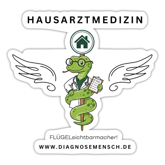 Sticker "Hausarztmedizin" - FLÜEGLsichtbarmacher - Mattweiß