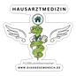 Sticker "Hausarztmedizin" - FLÜEGLsichtbarmacher - Mattweiß