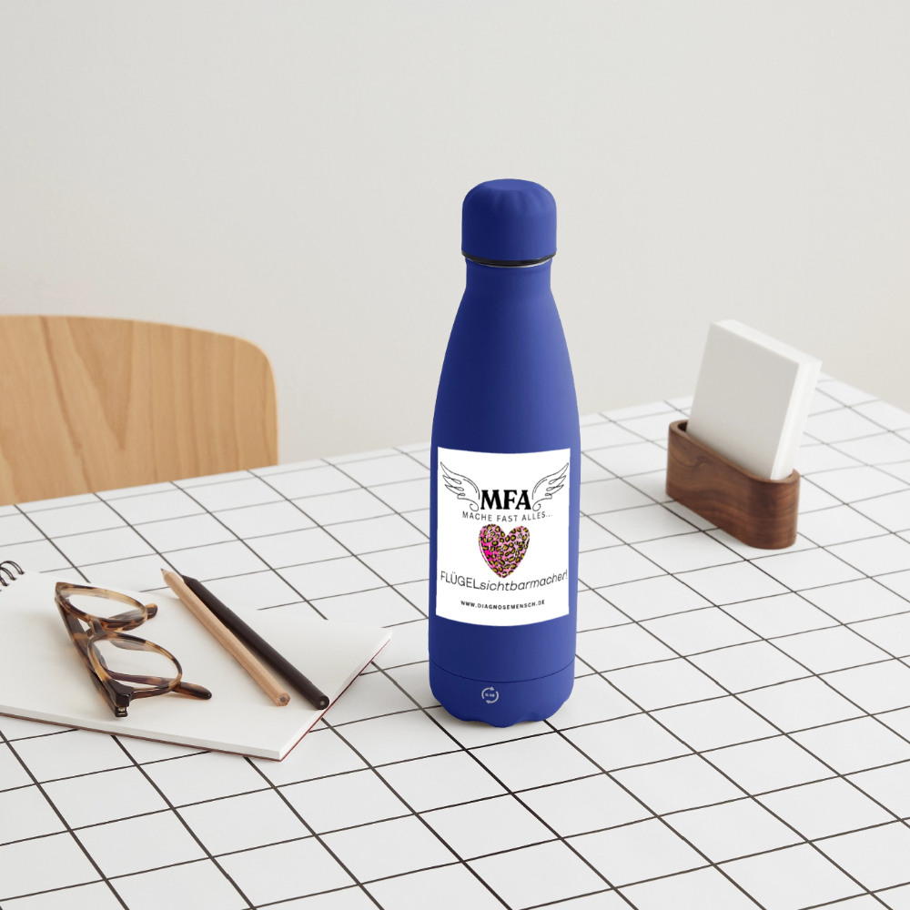 SOFT TOUCH Thermosflasche 500 ml "MFA LEO" - Best Buddy - Dunkelblau 
