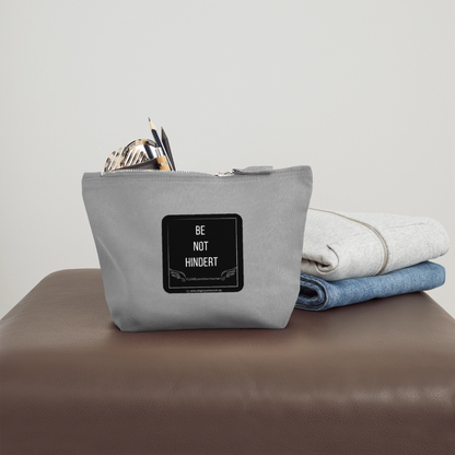 CANVAS Täschchen Größe M "BE NOT HINDERT" - FLÜGELsichtbarmacher - Grau meliert
