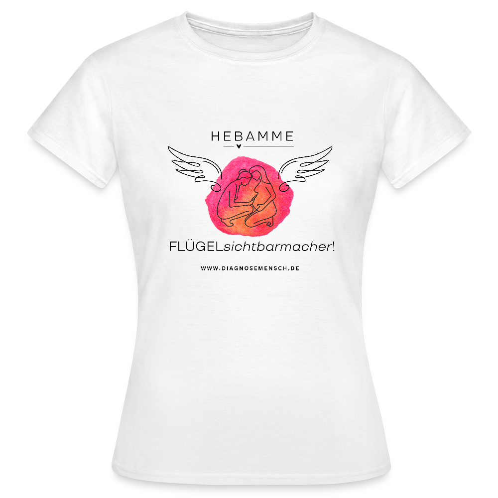 Frauen T-Shirt "Flügel Hebamme" - Best Buddy - Weiß