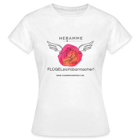 Frauen T-Shirt "Flügel Hebamme" - Best Buddy - Weiß