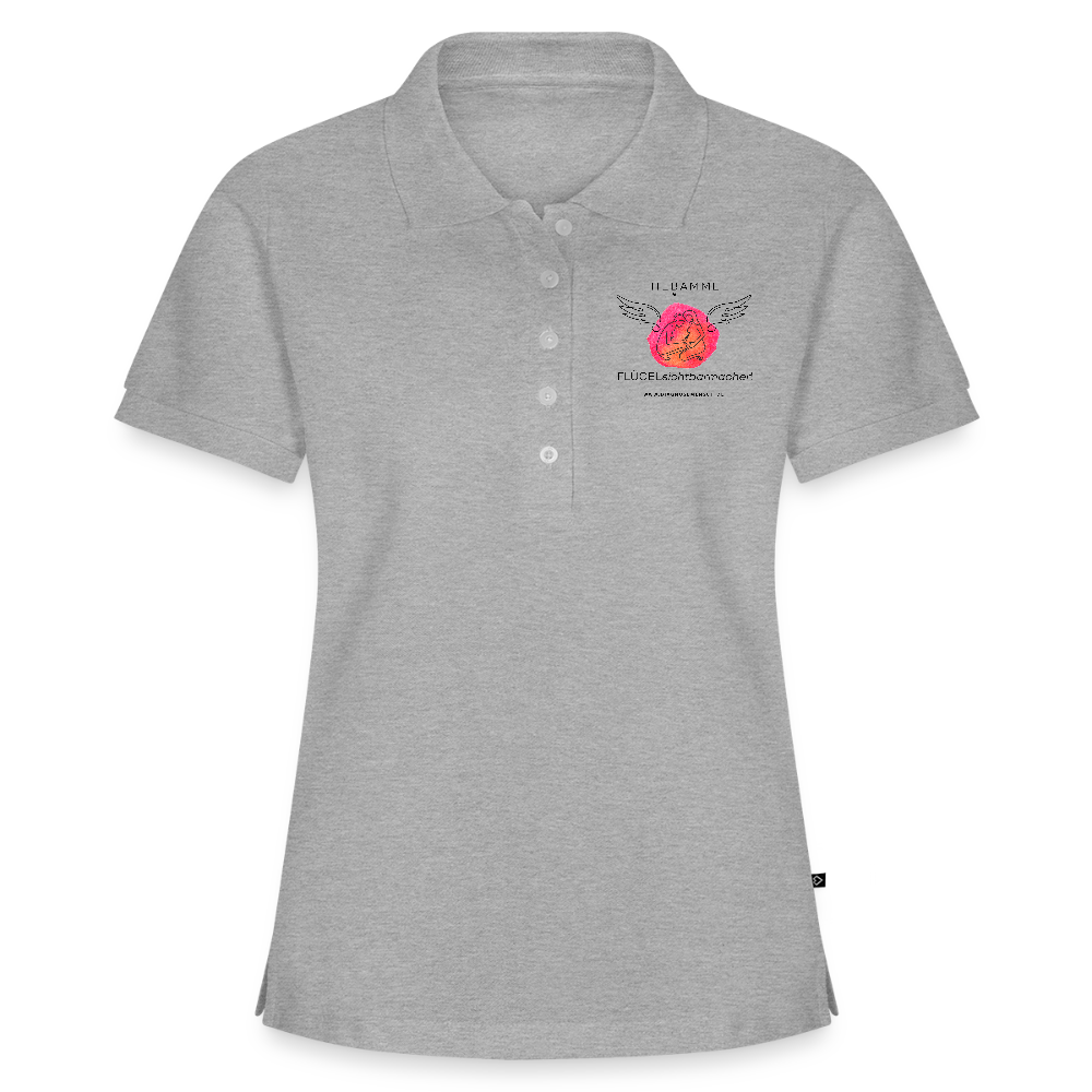Frauen Premium Bio Polo Shirt "Hebamme"  - Best Buddy - Grau meliert