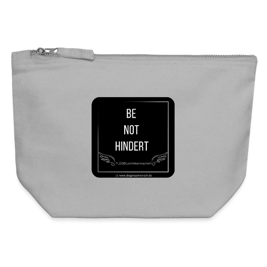 CANVAS Täschchen Größe S "BE NOT HINDERT" - FLÜGELsichtbarmacher - Grau meliert