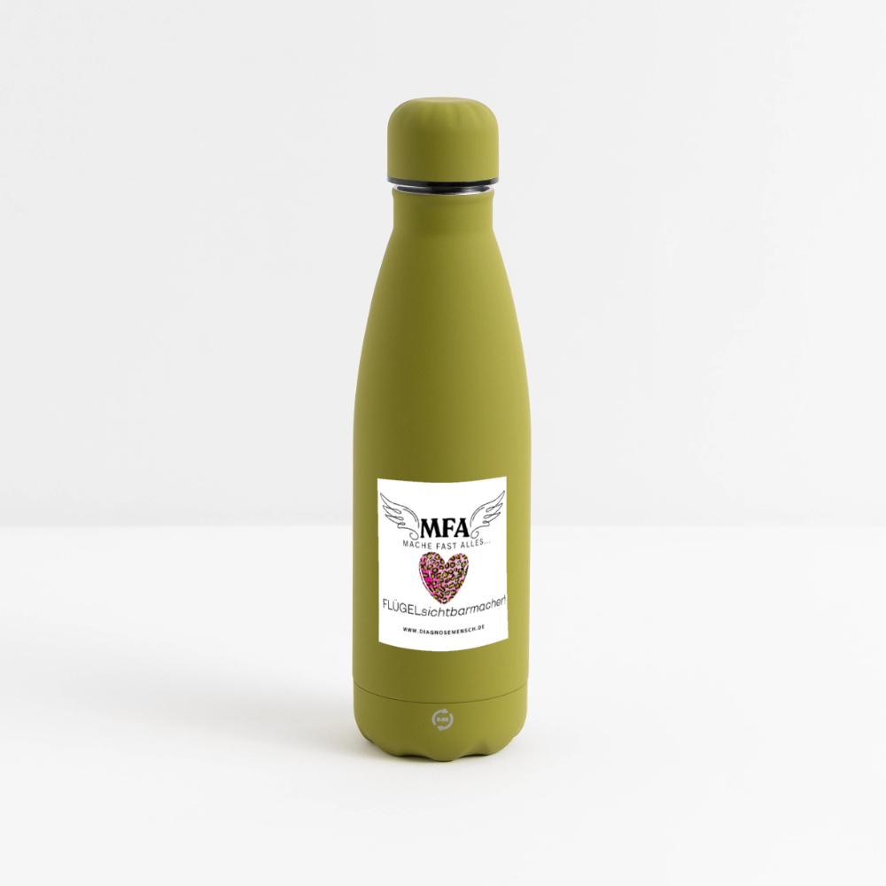SOFT TOUCH Thermosflasche 500 ml "MFA LEO" - Best Buddy - Olivgrün 