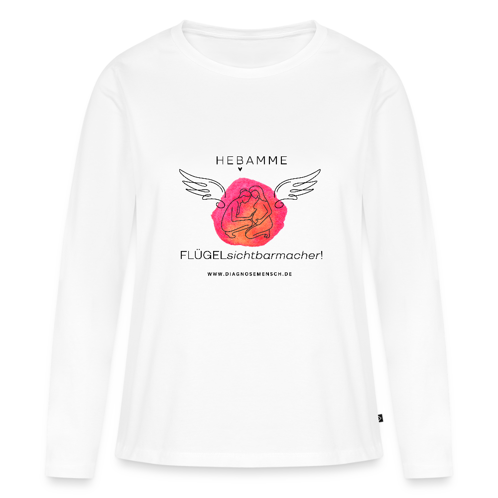 Frauen Premium Langarmshirt "Hebamme" - Best Buddy - Weiß