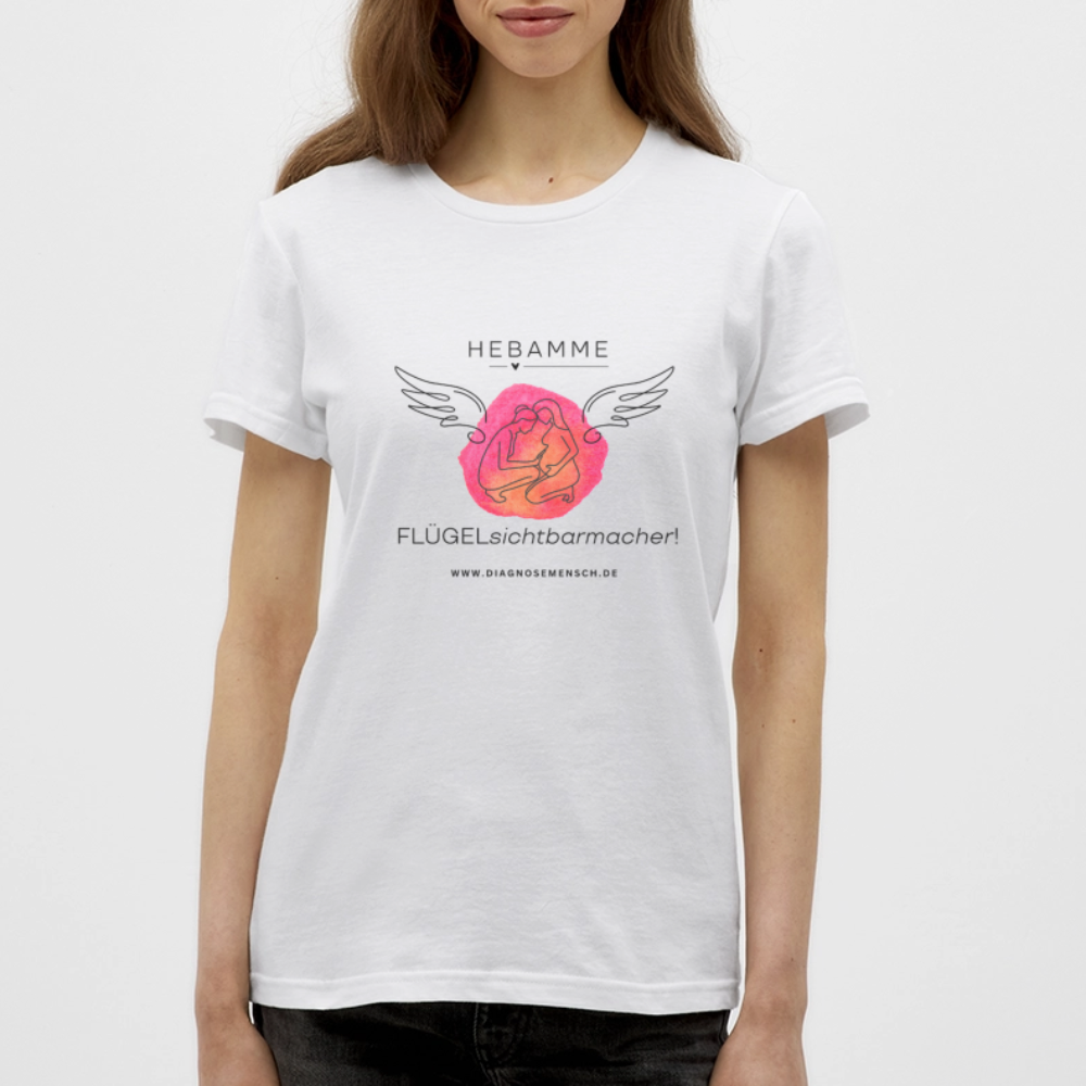Frauen T-Shirt "Flügel Hebamme" - Best Buddy - Weiß