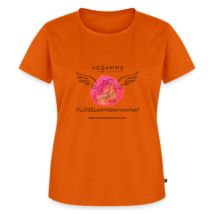 Frauen Premium T-Shirt "Hebamme" - Best Buddy - Orange 