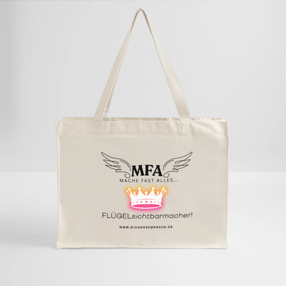 Shopping Bag recycelt XXL  "MFA CROWN" - Best Buddy - Naturweiß