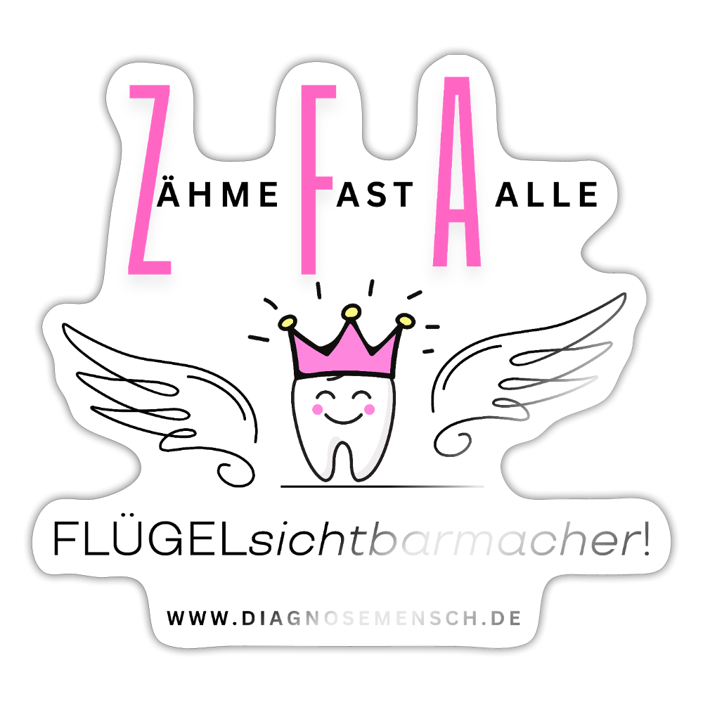 Sticker "ZFA"  - Best Buddy - Weiß glänzend