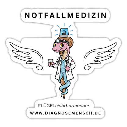 Sticker "Notfallmedizin" - FLÜGELsichtbarmacher - Mattweiß