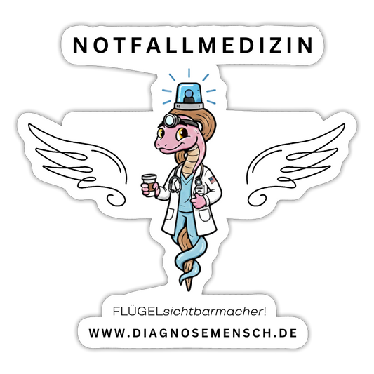 Sticker "Notfallmedizin" - FLÜGELsichtbarmacher - Mattweiß