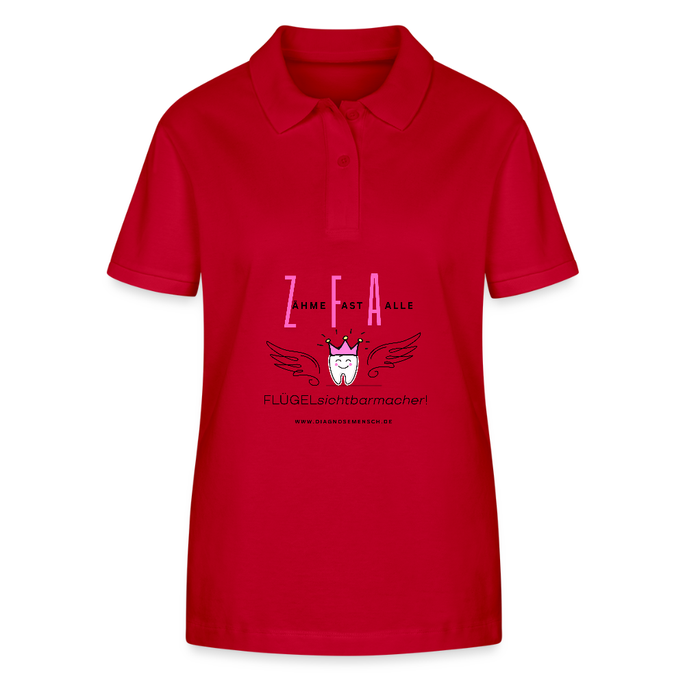 Frauen Bio-Poloshirt "ZFA" - Best Buddy - Rot