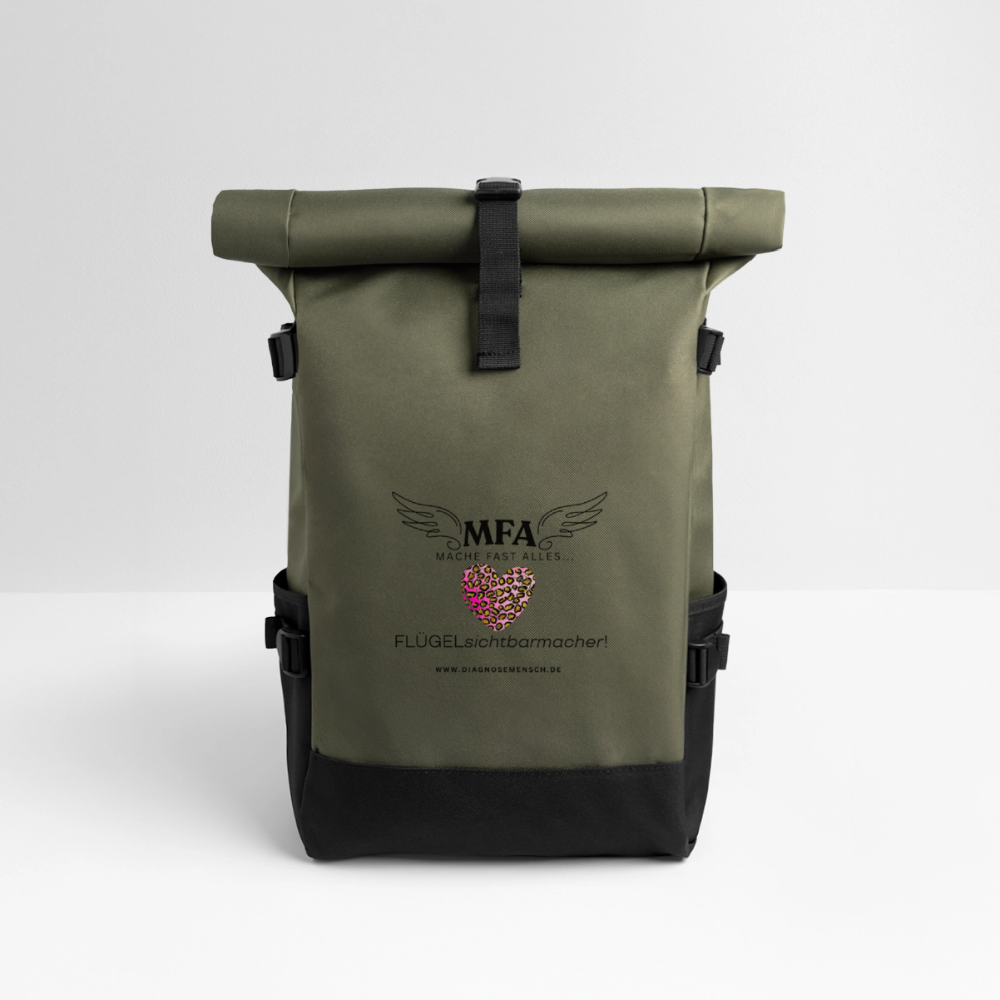 Rolltop Rucksack "MFA Leo" - Best Buddy - Olive/Schwarz