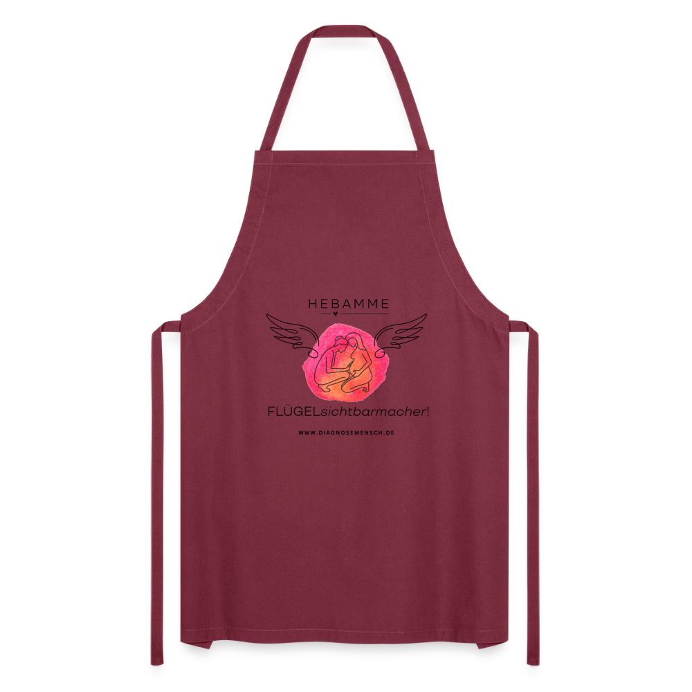Kochschürze "Hebamme" - Best Buddy - Bordeaux