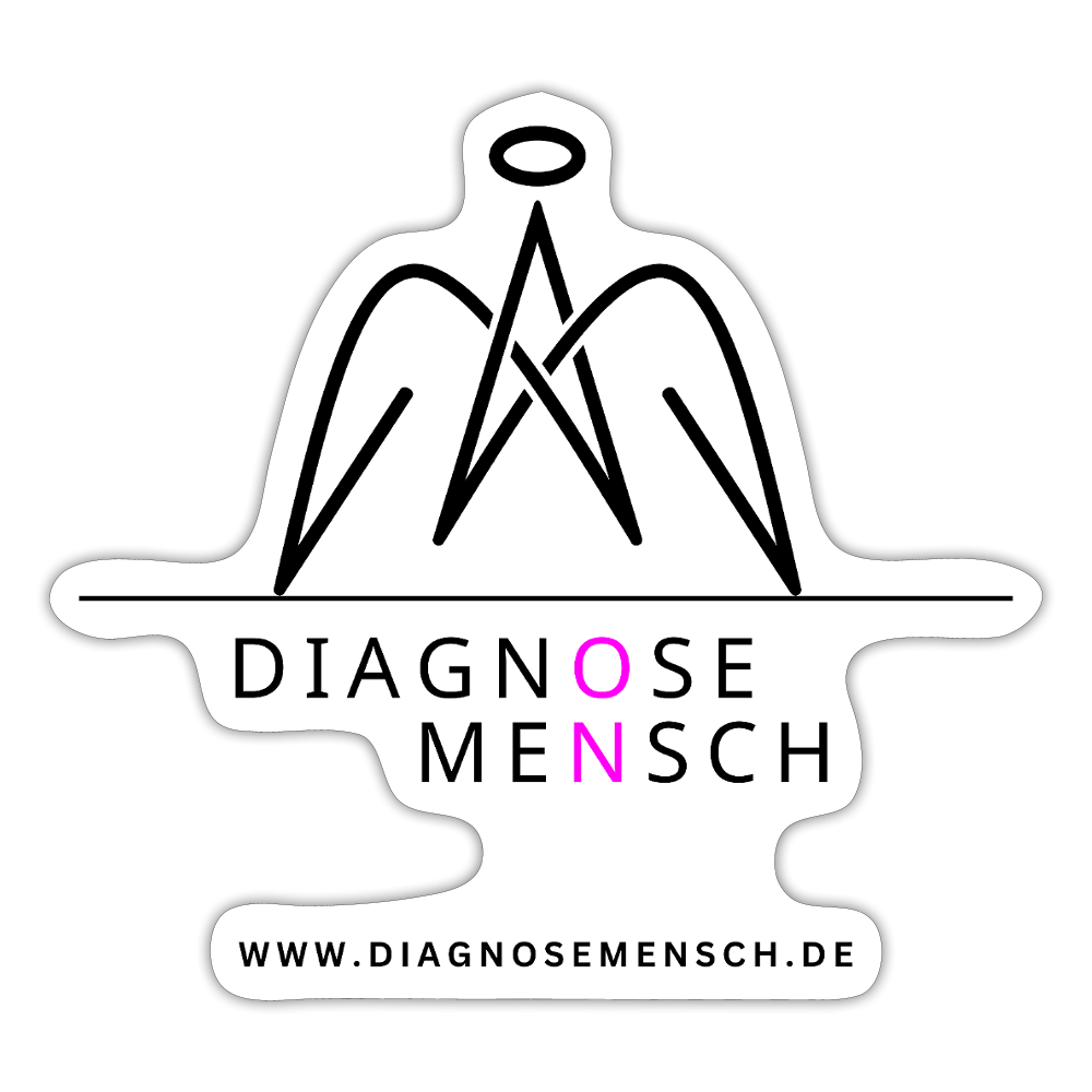 Sticker "Diagnose Mensch" - Mattweiß
