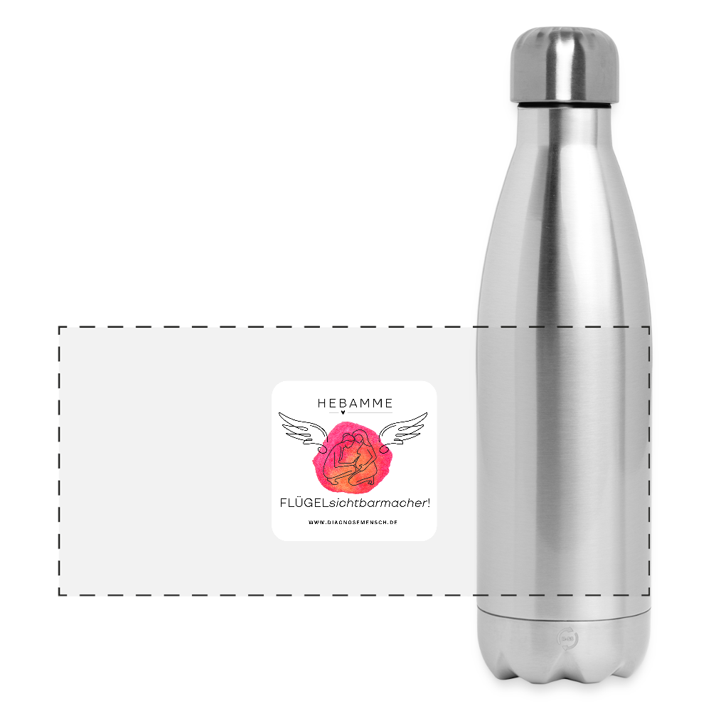 Thermosflasche 500 ml "Hebamme" - FLÜGELsichtbarmacher - Lightsilver