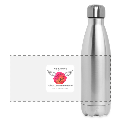 Thermosflasche 500 ml "Hebamme" - FLÜGELsichtbarmacher - Lightsilver
