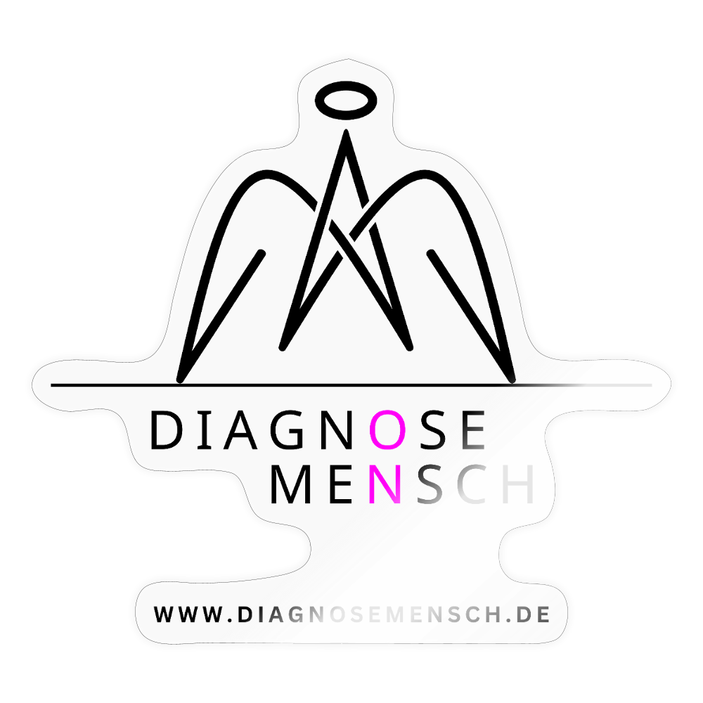 Sticker "Diagnose Mensch" - Transparent glänzend