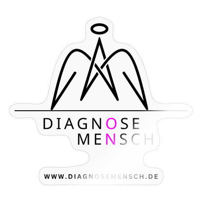 Sticker "Diagnose Mensch" - Transparent glänzend