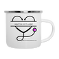 Emaille-Tasse "Ärztin mit Herz" - Best Buddy - Weiß